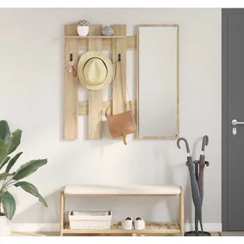 Věšák vidaXL Nástěnný věšák na kabáty Nástěnný Sonoma dub 100 x 10 x 100 cm [874509]