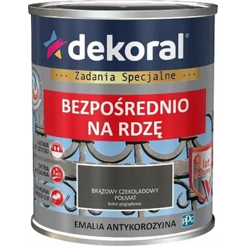 barva na kov DEKORAL ANTIKOROZNÍ EMAIL hnědá polomatná 0,65L
