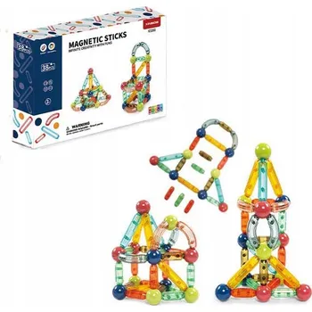 ostatní stavebnice Magnetická stavebnice 38ks - Transparency Color Magnetic Sticks