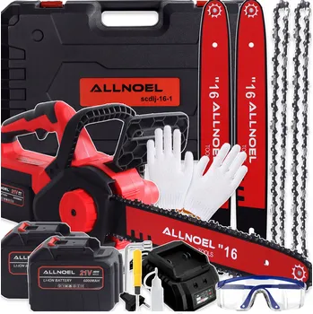 Motorová pila Akumulátorová řetězová pila ALLNOEL 40 cm, 1400 W, 2x 6 Ah