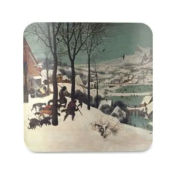 Podtácek Podložka pod hrnek – Lovci ve sněhu – Pieter Bruegel starší
