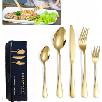 Příbor ZLATÉ PŘÍBORY SADA PŘÍBORŮ pro 6 osob 30 ks
