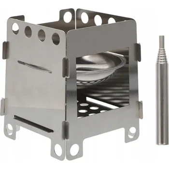 Turistický vařič SKLÁDACÍ SURVIVALOVÁ PEC KEMPINGOVÝ VAŘIČ OCELOVÝ PS-04