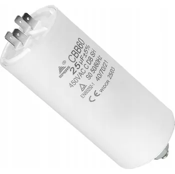 Kondenzátor Startovací kondenzátor motoru 25 uF 450 V CBB60, konektory M8
