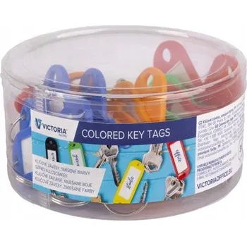 Jmenovka na klíče, mix barev, 36 ks, VICTORIA FACILITY