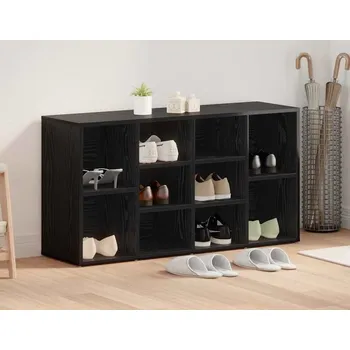 Botník vidaXL Lavička na boty Černý dub 103 x 30 x 54,5 cm kompozitní dřevo [875160]