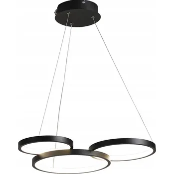 STROPNÍ SVÍTIDLO černá 3 kruhy moderní závěsný LUSTR LED 38W 52cm
