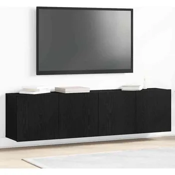 Televizní stolek vidaXL TV stolky 2 ks černý dub 160 x 30 x 41 cm, z umělého dřeva [862197]