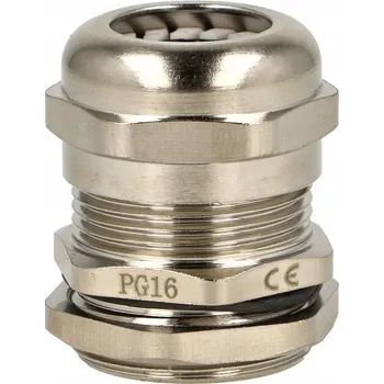 Kabelová průchodka mosazná poniklovaná se závitem PG MPG-16 IP68 VÝVODKA TRYTYT