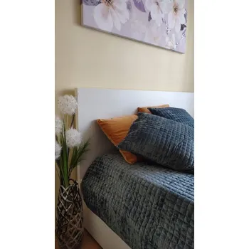 Prostěradlo Přehoz na postel inspirace velur 160 cm x 200 cm šedý