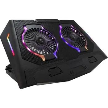 PC ventilátor White Shark chladicí podložka ICE SHADOW, RGB, 2 ventilátory, 17,3", černá (GCP-10)