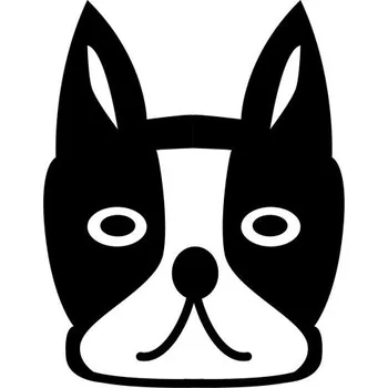 Samolepící dekorace Samolepka na stěnu - hlava pejska zepředu, 15x11 cm