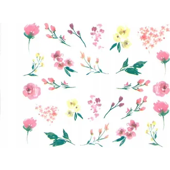 Vodolepka na nehty SAMOLEPKY BN1779 květiny