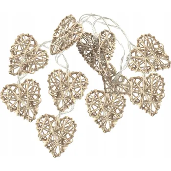 Vánoční dekorace Světelný řetěz Loveart 140 cm na baterie, bílý