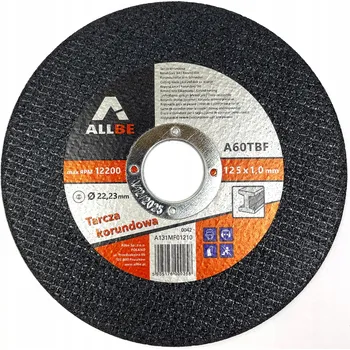 Řezný kotouč Kotouč na řezání kovu a oceli Allbe PRO 125 x 1.0 mm