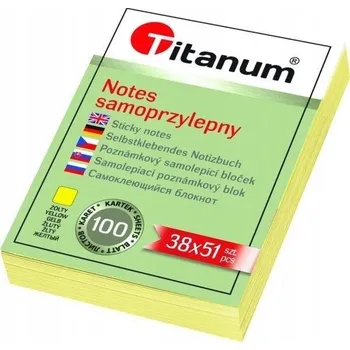 SAMOLEPICÍ PAPÍRKY ZÁPISNÍK PRO ŽÁKY 38X51MM 100 LÍSTKŮ ŽLUTÉ DOBRÉ