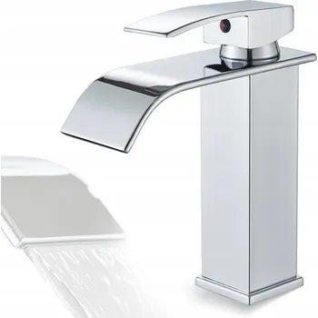 Vodovodní baterie Stojánková umyvadlová baterie Armatura Plus Rivus, stříbrná