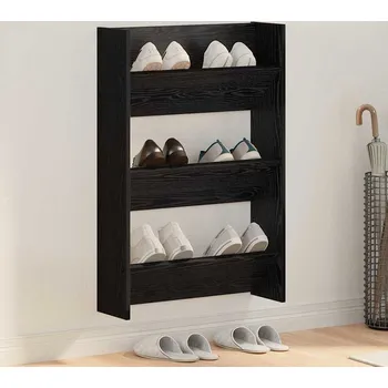 Botník vidaXL Skříň na obuv Černý dub 60 x 18 x 90 cm kompozitní dřevo [875150]