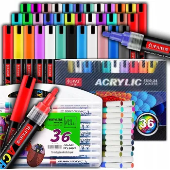 SADA 72 AKRYLOVÝCH POPISOVAČŮ GUANGNA PRO MALOVÁNÍ