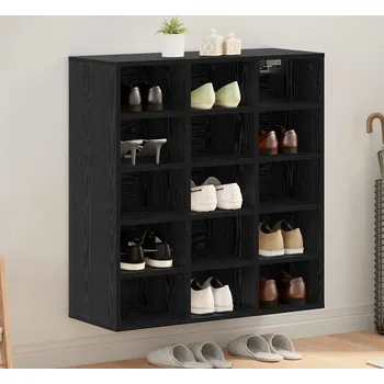 vidaXL Skříň na obuv Černý dub 77,5 x 30 x 83,5 cm kompozitní dřevo [875217]