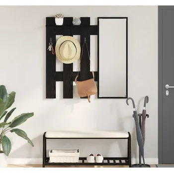 Věšák vidaXL Nástěnný věšák na kabáty Nástěnný Černý dub 100 x 10 x 100 cm [874508]