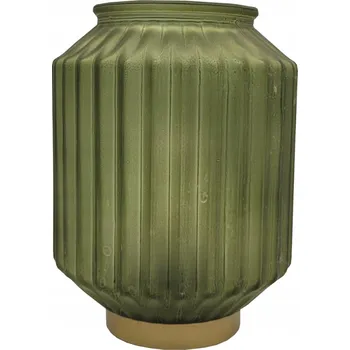 Lampička Lampa stołowa kovová, skleněná, zelená