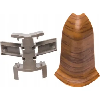 Podlahová lišta Levá koncovka Cezar PVC 22 x 59, délka 1 cm, Ořech Stary (194)