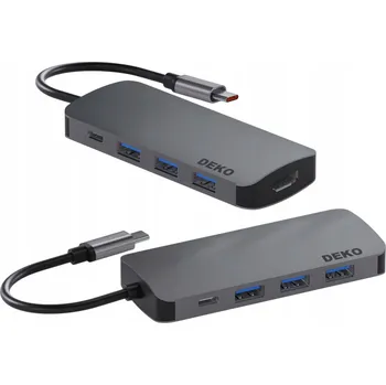 Dokovací stanice 100W Adaptér pro Mac Hub USB C 5v1 HDMI 4K 60Hz 3xUSB