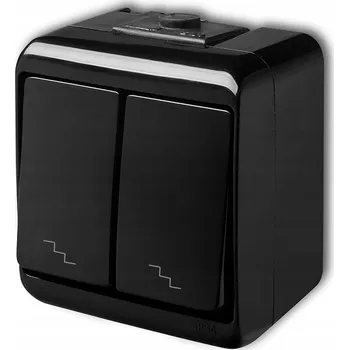 vypínač Schodišťový vypínač Klasik Karlik černý 12WHE-7