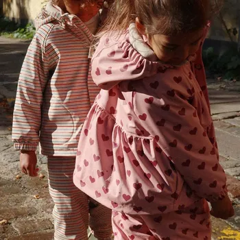 Pláštěnka KONGES SLOJD Set do deště PALME - AMOUR PINK Velikost: 2y