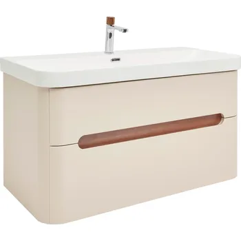 Ložnice Swiss aqua technologies Koupelnová skříňka s umyvadlem a baterií SAT Fusion 97,5x53x45 cm pískově béžová mat SATFUSION2100BEMWBA