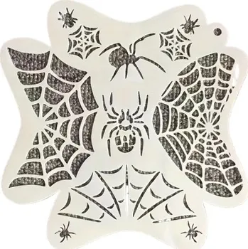kreativní sada Šablony na malování na obličej a tělo Halloween Pavučina pavouk