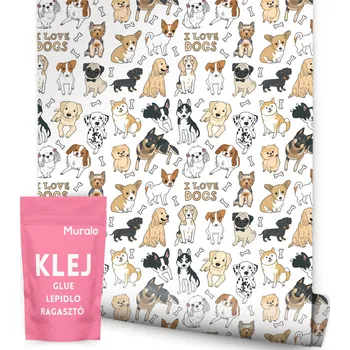 Fototapeta Tapeta pro děti PEJSCI Zvířátka Nápisy Dekorace