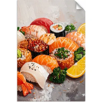 Obraz Barevné Sushi PLAKÁT NÁLEPKA do LOŽNICE OBÝVÁKU 20x30