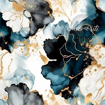 Úplet, Bílotmavé květy mramoru (E) (Top kvalitní úplet Bella digitisk)