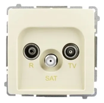 Elektrická zásuvka Anténní zásuvka nástěnná Kontakt-simon béžová BMZAR-SAT1.3/1.01/12