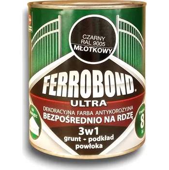 barva na kov Barva barva Ferrobond kladívková černá 0,7 l RAL 9005