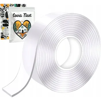 Lepicí páska NANO oboustranná PÁSKA Lova Nest OPAKOVANĚ POUŽITELNÁ TRANSPARENTNÍ 5m