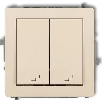 vypínač Schodišťový vypínač Klasik, Podomítkový Karlik béžové odstíny 1DWP-33