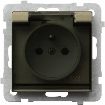 Elektrická zásuvka Ospel Sonata Zásuvka do vlhkého prostředí IP44 Zlatá šampaňská GPH-1RZ/m/39/d