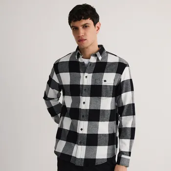 Pánská košile Reserved - Košile regular z bavlny - černý - 066DO-99P - 066DO-99P-L-2