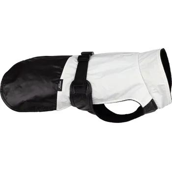 Obleček pro psa Reflexní pláštěnka pro psy FLOU černá/bílá různé velikosti Rozměr: Rozměr 25 cm - čivava