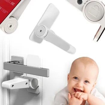 Dětská zábrana ZÁMEK KLIKY OKNA DVEŘÍ ZÁSUVKY - OCHRANA NÁBYTKU PŘED DĚTMI