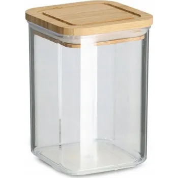 Dóza na potraviny NÁDOBA NA SYPKÉ POTRAVINY NA CUKR SŮL MOUKU PLASTOVÁ S VÍKEM 0,8l