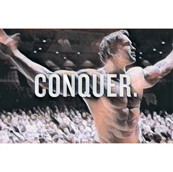 Obraz Plechová cedule Conquer