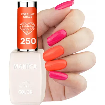 Přípravek na nehty Manica Hybridní lak LED/UV 10ml - Coral Me Crazy - 250 oranžová