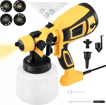 Stříkací pistole ELEKTRICKÁ PISTOLE NA MALOVÁNÍ ZDÍ BARVOU 850W STŘÍKACÍ ZAŘÍZENÍ 1400ML