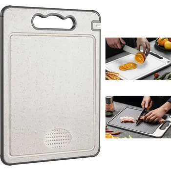 Kuchyňské prkénko Oboustranné prkénko na krájení, šedé prkénko na krájení z nerezové oceli