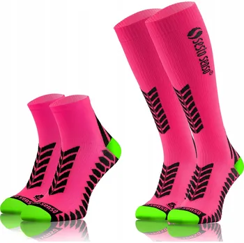 Dámské ponožky Sesto Senso 2 páry běžeckých ponožek – vysoké a nízké – velikost 35-38 – růžové