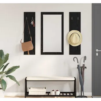 Věšák vidaXL Nástěnný věšák na kabáty Nástěnný Černý dub 96 x 1,5 x 90 cm [874532]